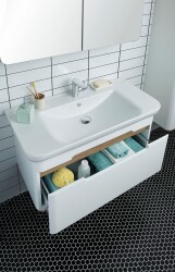 VitrA Sento Tek Çekmeceli Lavabo Dolabı 60814, Ayaksız, 100cm, Mat Beyaz - 5