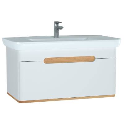 VitrA Sento Tek Çekmeceli Lavabo Dolabı 60814, Ayaksız, 100cm, Mat Beyaz - 1