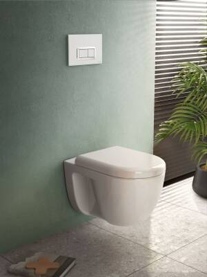 VitrA Universal Klozet Kapağı 85-003-009 Duroplast - Üstten Sıkmalı - Yavaş Kapanır - Metal Menteşeli - Beyaz - 3