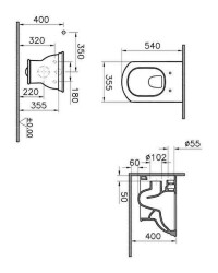 VitrA Valarte Rim-Ex Asma Klozet ve Kapak Takımı, Beyaz - 5
