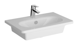 VitrA Zentrum Etajerli Lavabo 7790B003-0001 Dikdörtgen - Kompakt - 60x38 cm - Tek Armatür Delikli - Su Taşma Delikli - Beyaz
