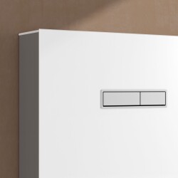 VitrA Vitrus Duvar Önü Cam Rezervuar 770-5760-01 asma klozetler için - cam gövdeli - beyaz - 3/6 L - 2