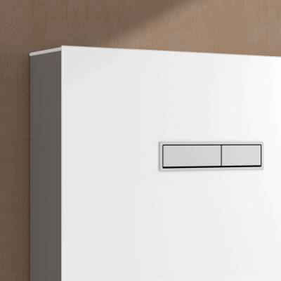 VitrA Vitrus Duvar Önü Cam Rezervuar 770-5760-01 asma klozetler için - cam gövdeli - beyaz - 3/6 L - 2