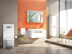 VitrA Vitrus Duvar Önü Cam Rezervuar 770-5760-01 asma klozetler için - cam gövdeli - beyaz - 3/6 L - 3