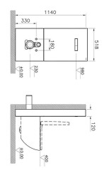 VitrA Vitrus Duvar Önü Cam Rezervuar 770-5760-02 asma klozetler için - cam gövdeli - beyaz - 2 - 5/4 L - 2