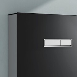 VitrA Vitrus Duvar Önü Cam Rezervuar 770-5761-01 asma klozetler için - cam gövdeli - siyah - 3/6 L - 2