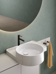 VitrA Voyage Etajerli lavabo 7223B403-0041 55x52 cm - tek armatür delikli - su taşma deliksiz - Clean - beyaz - 2