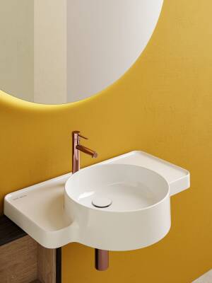 VitrA Voyage Etajerli lavabo 7224B403-0041 70x52 cm - tek armatür delikli - su taşma deliksiz - Clean - beyaz - 3
