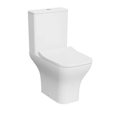 VitrA Zentrum Square Takım klozet 7489L003-0088 SmoothFlush - arkası açık - 63 cm - taharet borulu - beyaz - 1