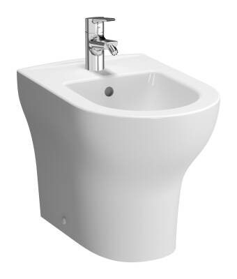 VitrA Zentrum Yerden bide 5796L003-0290 Duvara tam dayalı - 52 cm - tek armatür delikli - su taşma delikli - yanlardan delikli - beyaz - 1